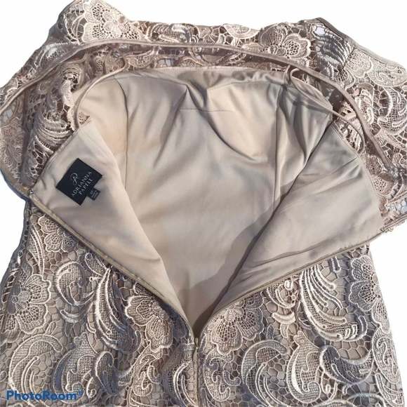 Adrianna Papell Lace Sheath Dress Size 8P - Picture 9 of 11